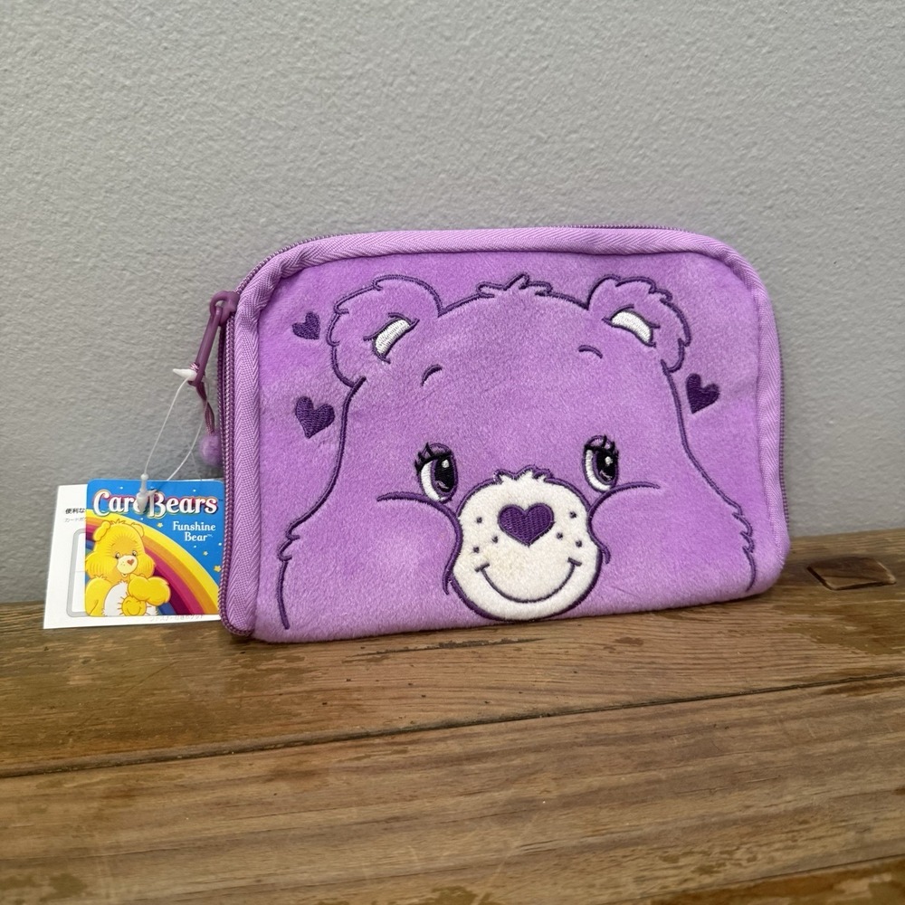 Care Bears Plush Cosmetic Bag Unisex OS Purple NWT Share Bear Organizer Japan